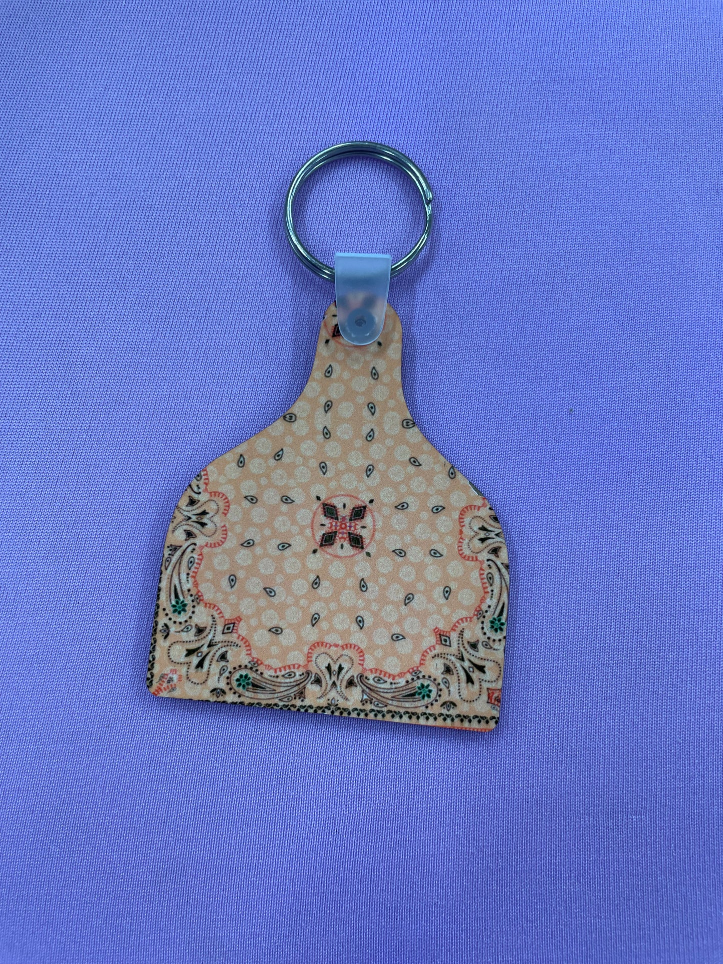 RTS Pastel Orange Bandana Keychain