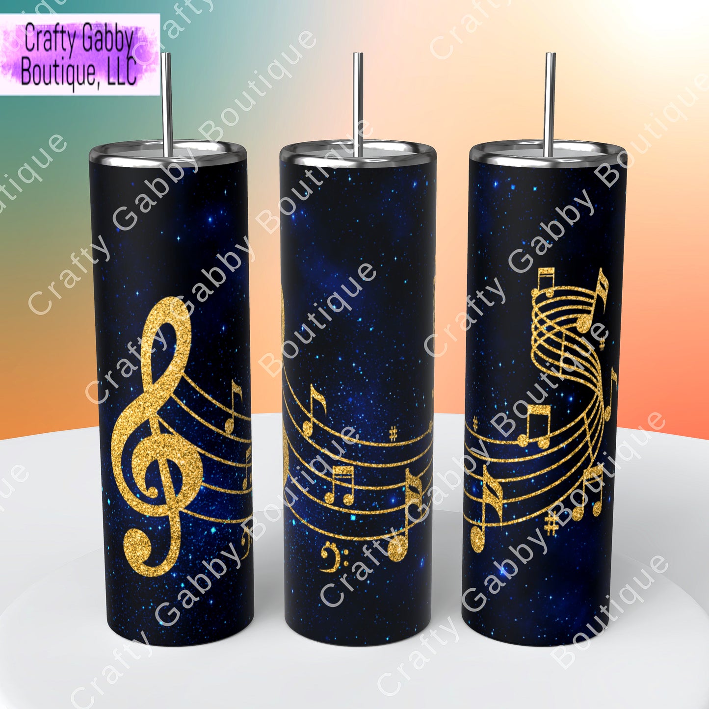 Musical Tumbler Designs, 20oz Skinny Tumblers