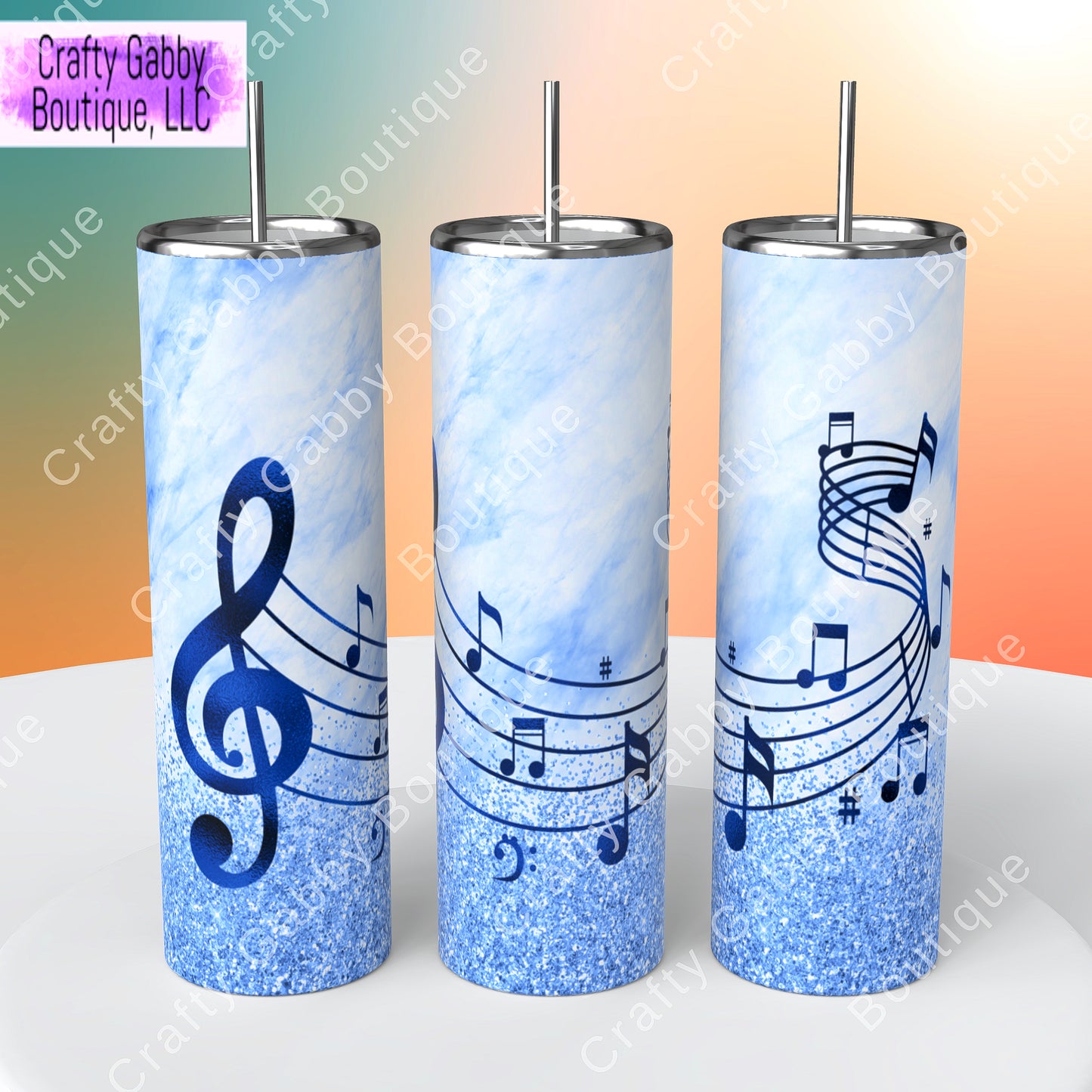 Musical Tumbler Designs, 20oz Skinny Tumblers