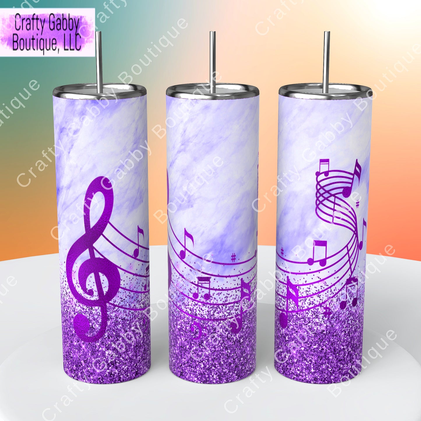Musical Tumbler Designs, 20oz Skinny Tumblers