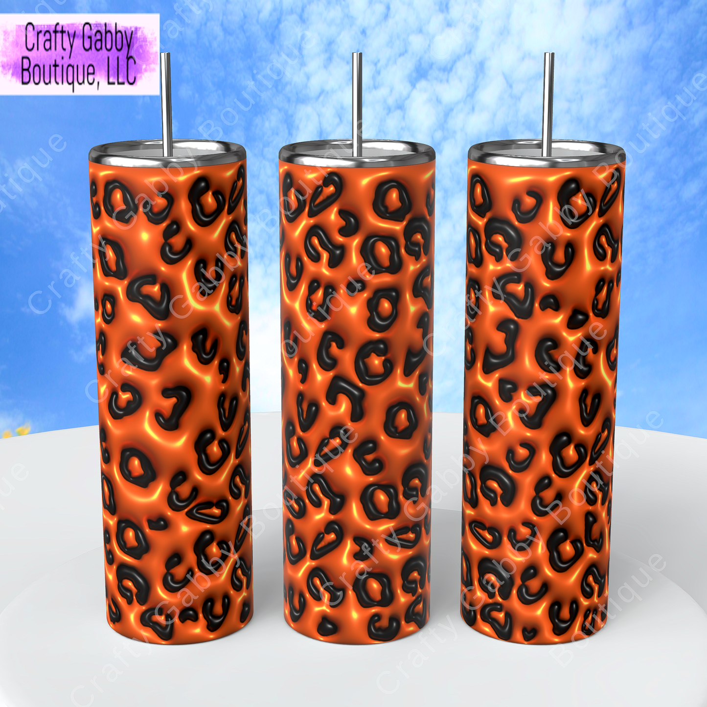 3D Inflated 20oz Skinny Tumbler