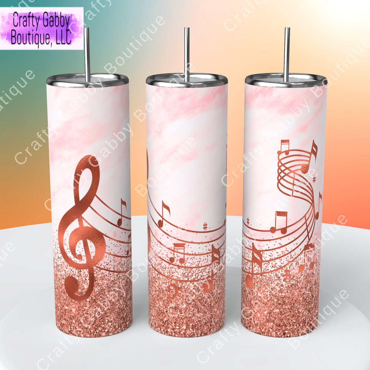 Musical Tumbler Designs, 20oz Skinny Tumblers