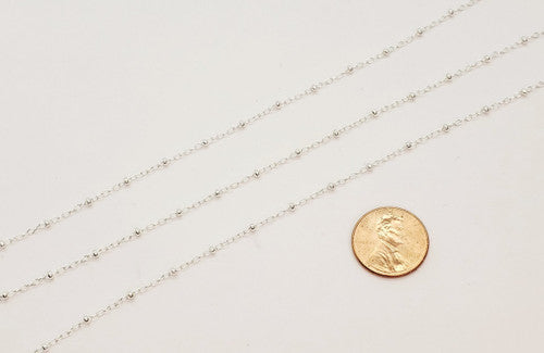 Satellite Cable Chain. 1.45mm x 2.1mm Cable with 2.4mm Bead
