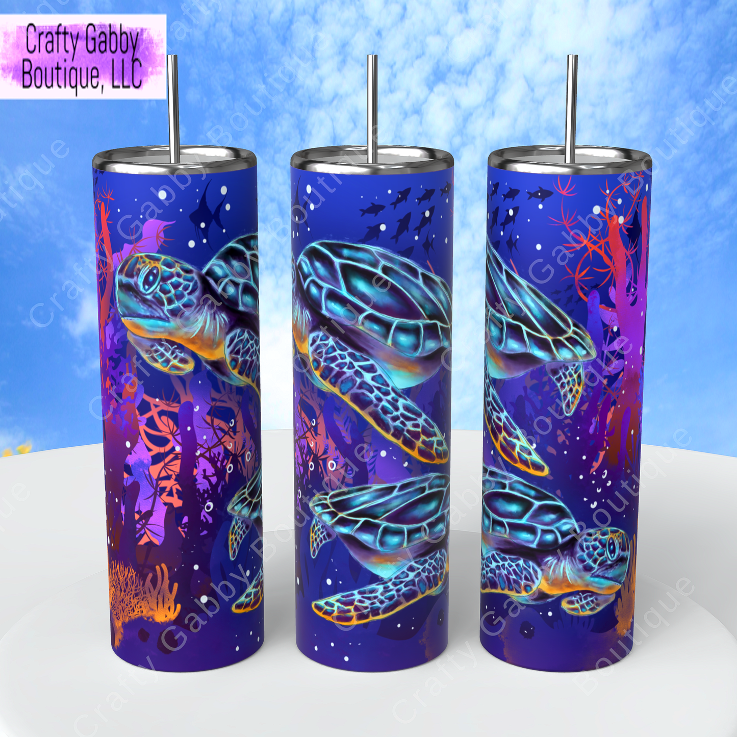 Sea Turtle, 20oz Skinny Tumbler