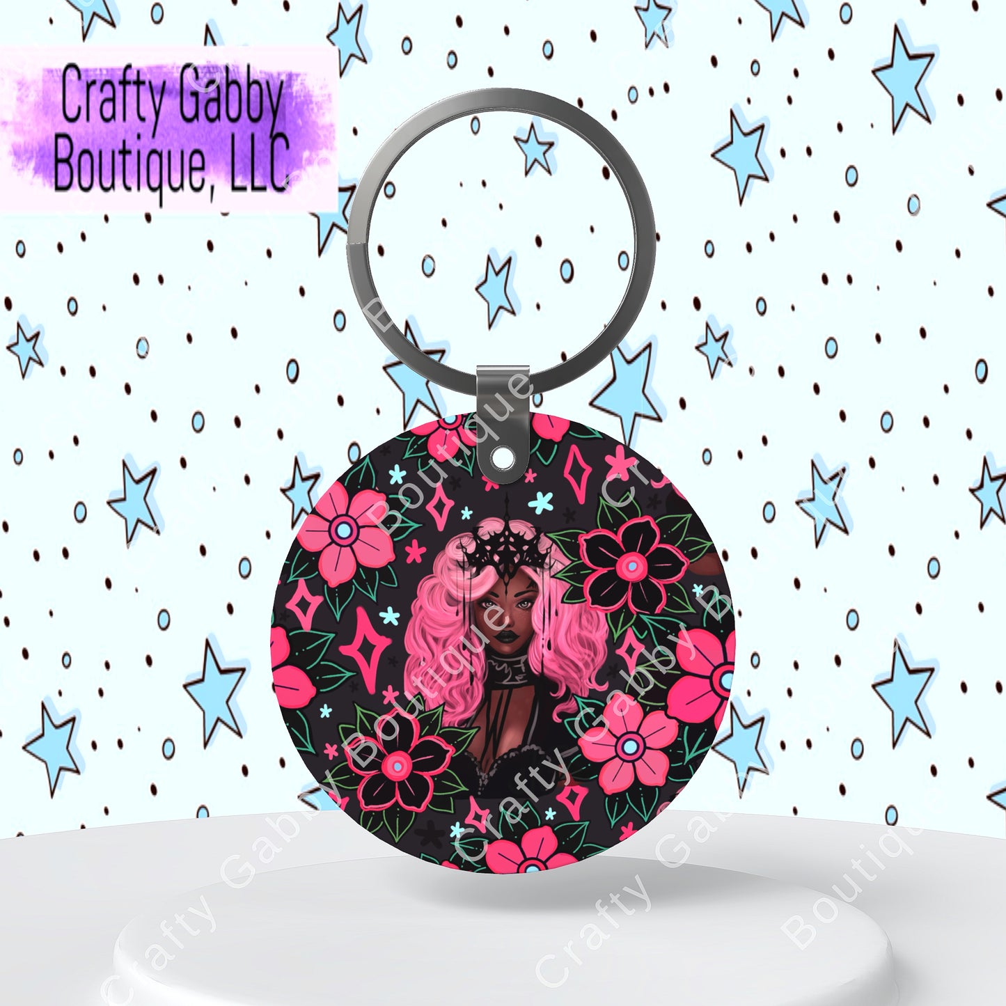 Pink Queen Hex Reject Keychains