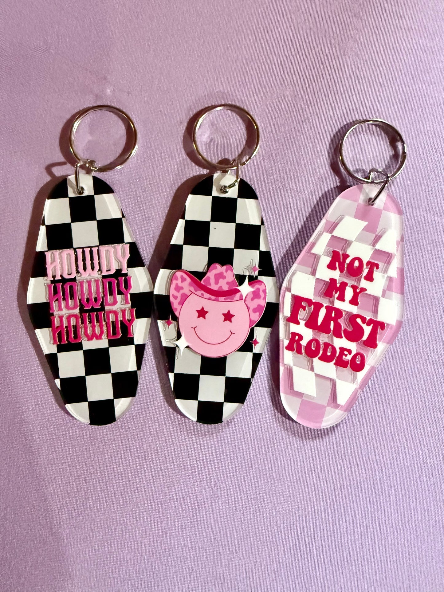 RTS Checkerboard Motel Keychains