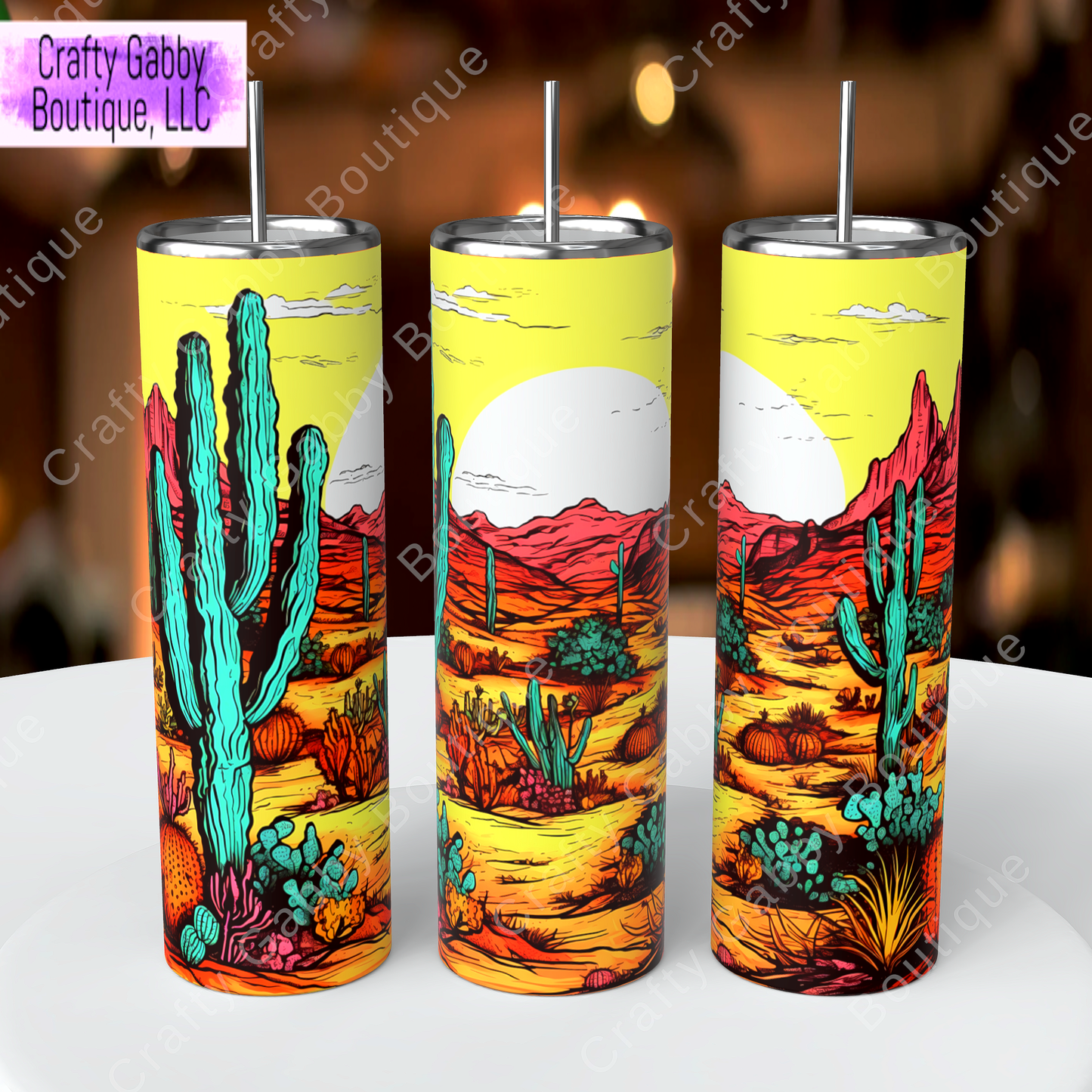 Wild West Cactus 20oz Skinny Tumblers