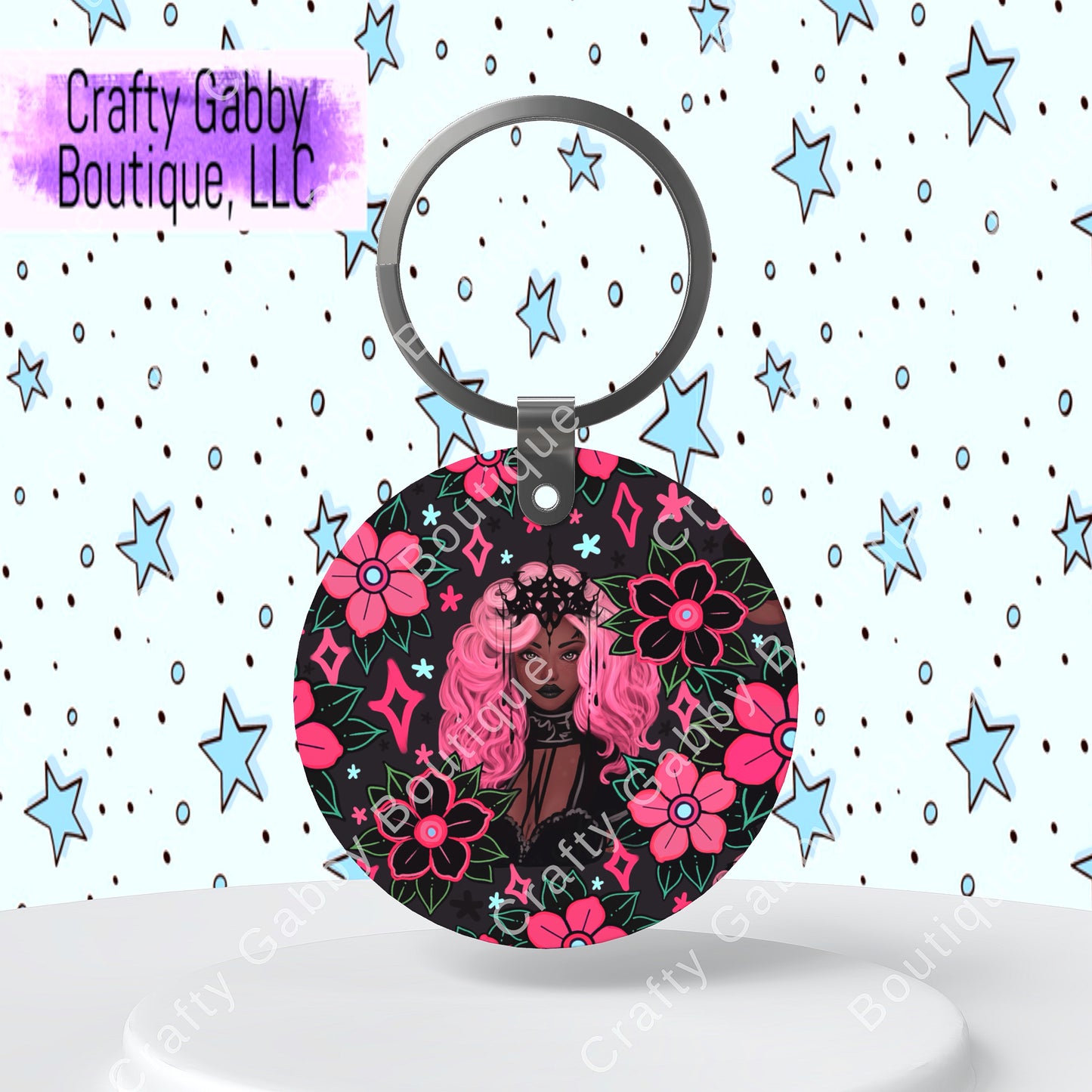 Pink Queen Hex Reject Keychains