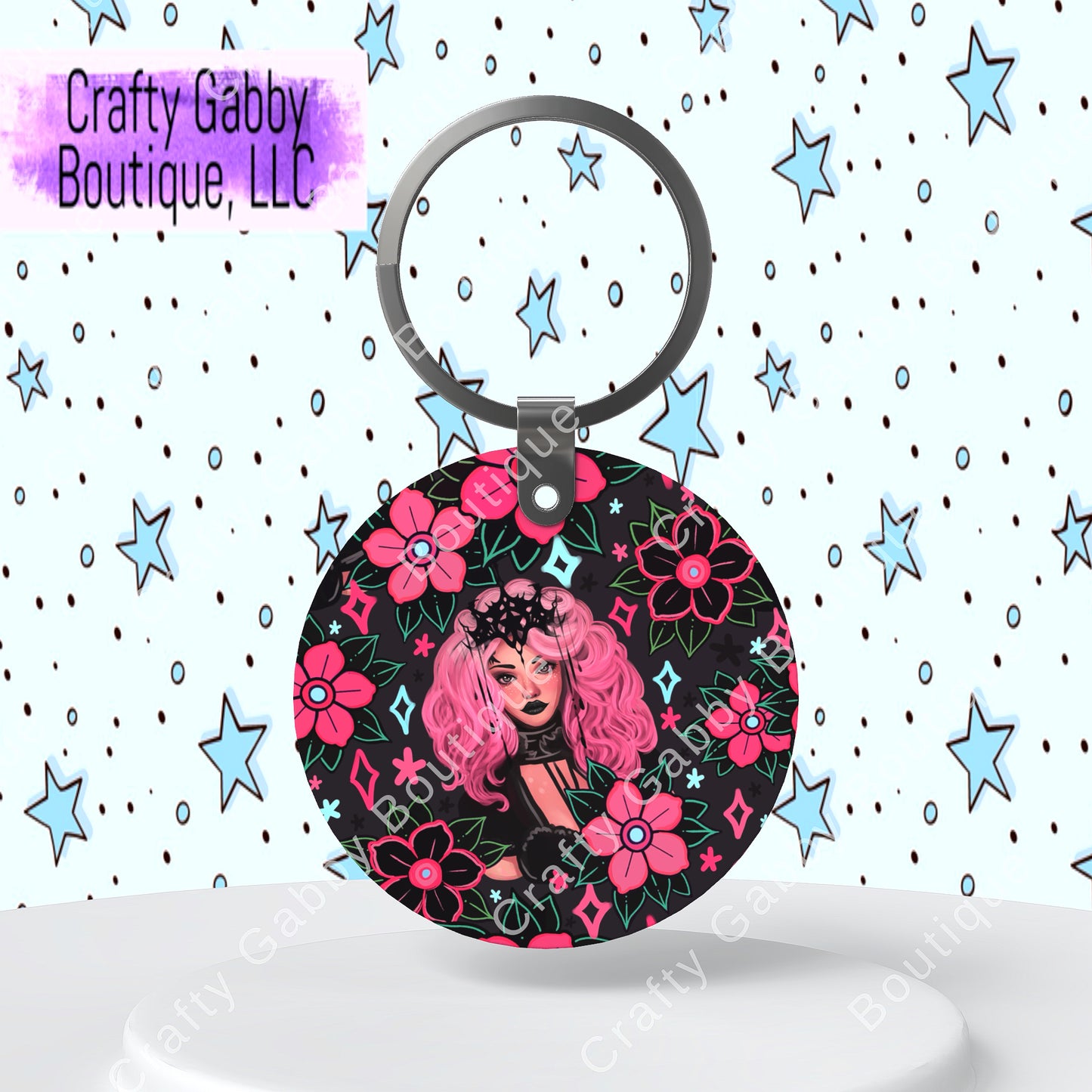 Pink Queen Hex Reject Keychains