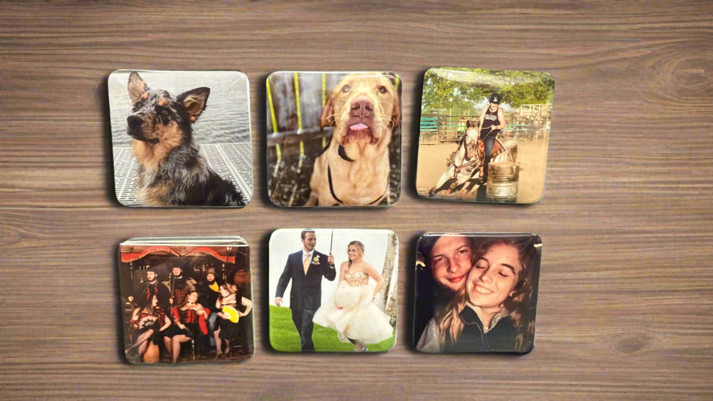 2" Square Custom Magnet/Button