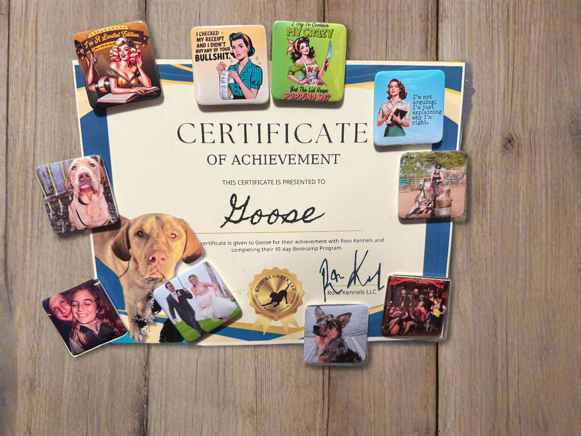 2" Square Custom Magnet/Button