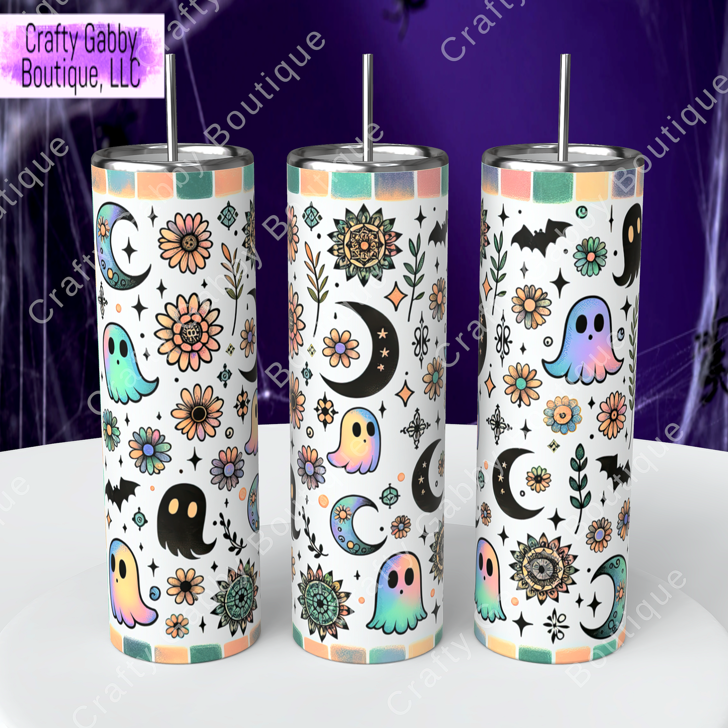 Retro Ghosts 20oz Tumbler Designs