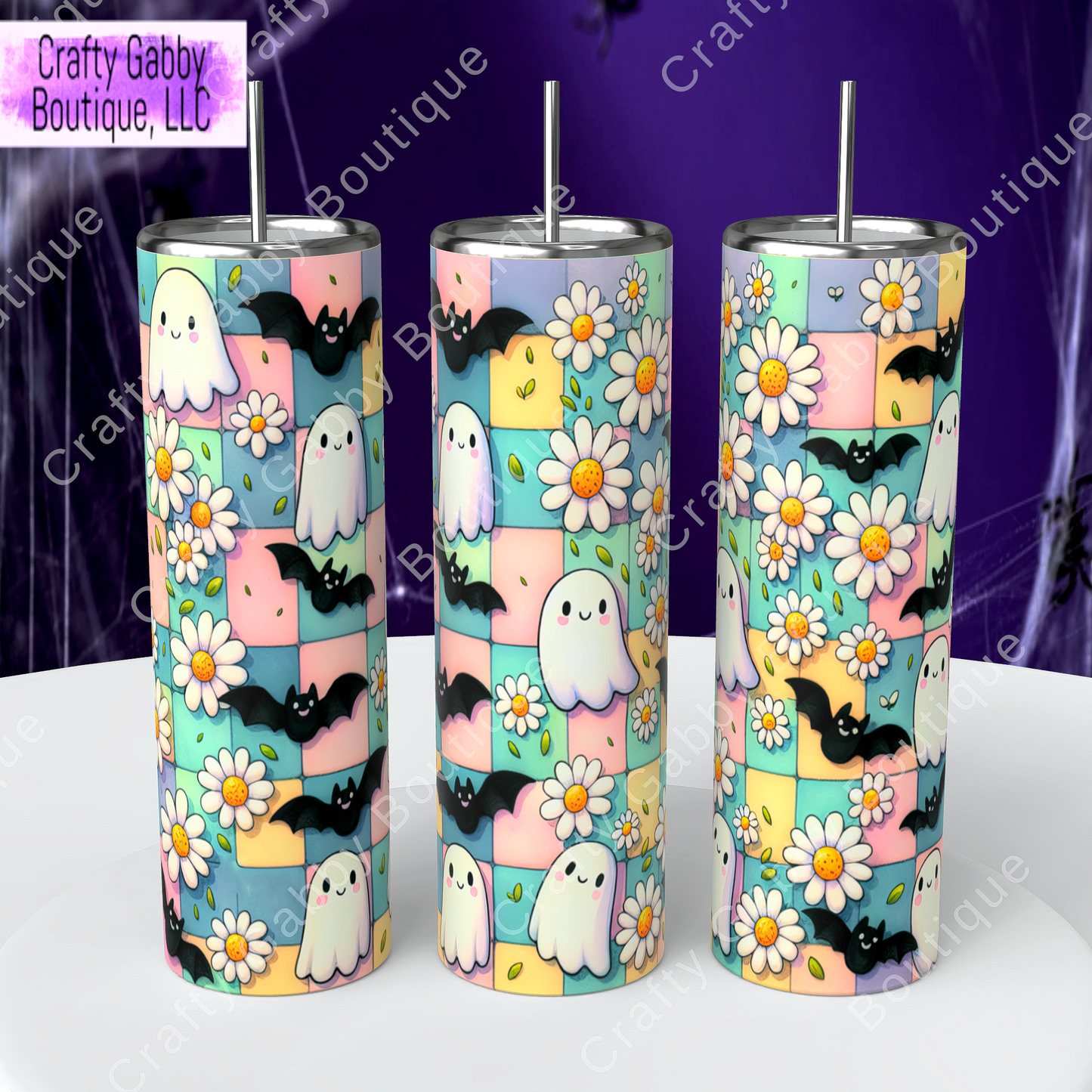 Retro Ghosts 20oz Tumbler Designs