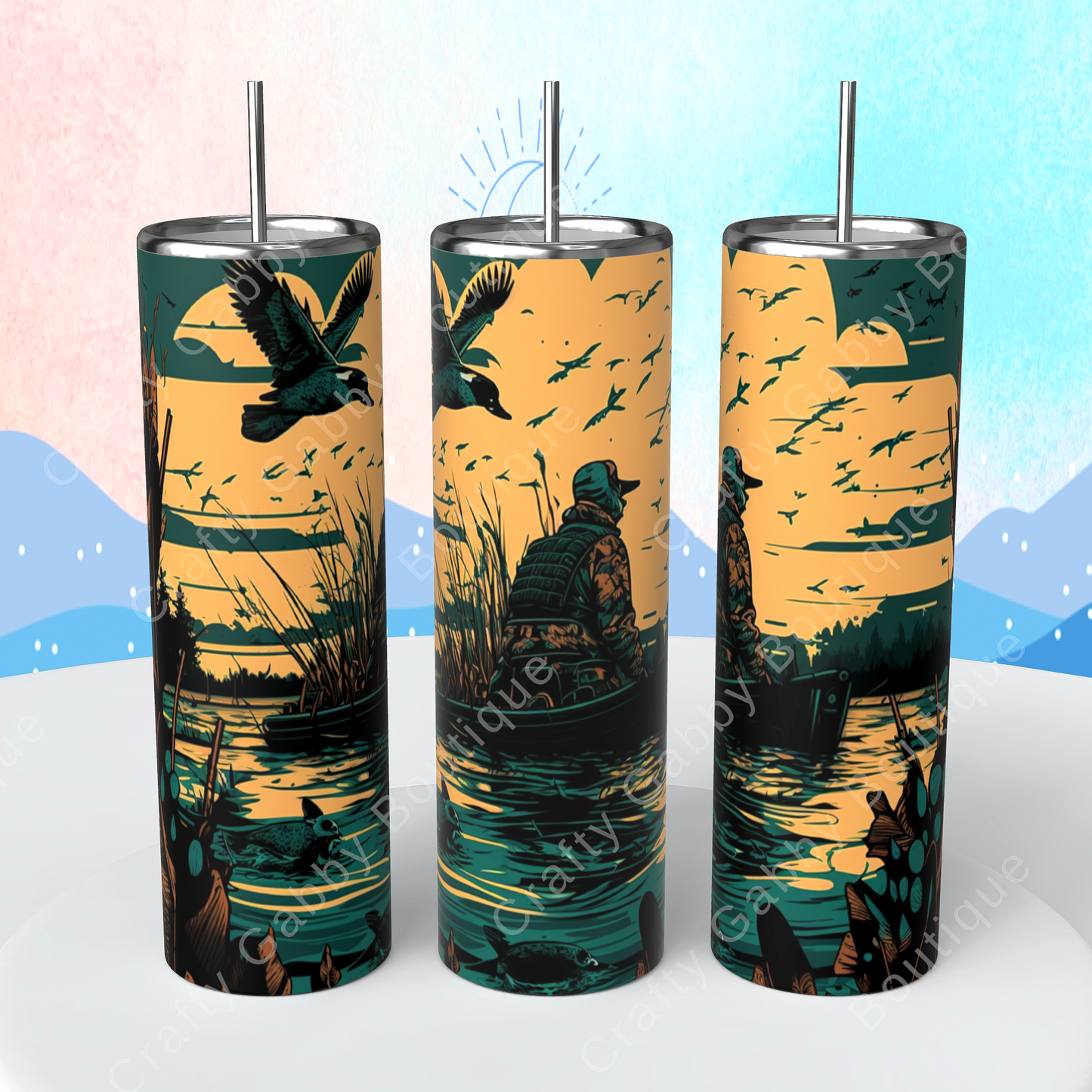 Duck Hunting 20oz Skinny Tumbler