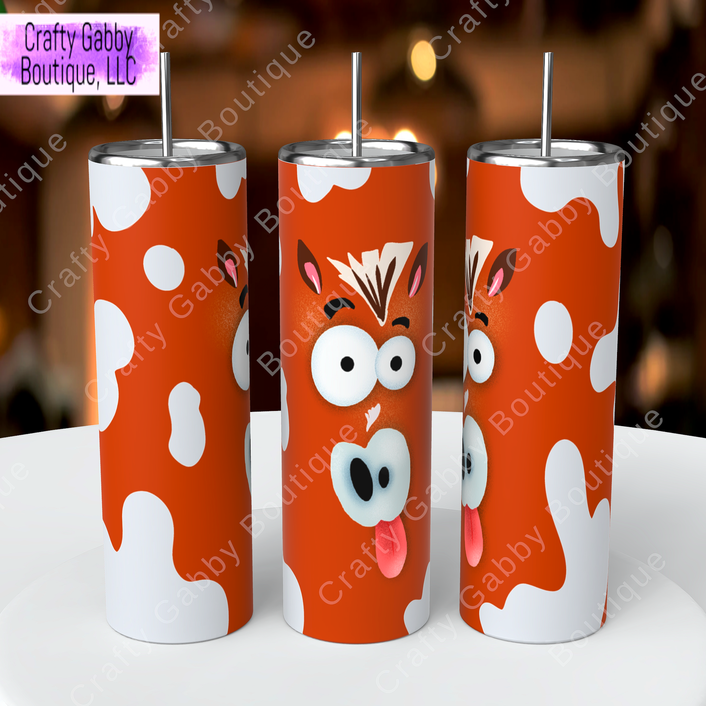 Funny Animal Face 20oz Skinny Tumbler