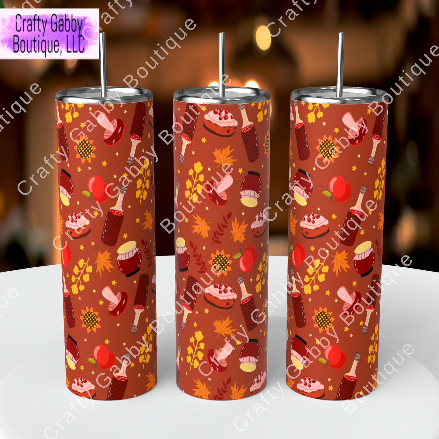 Fall Patterned 20oz Tumblers