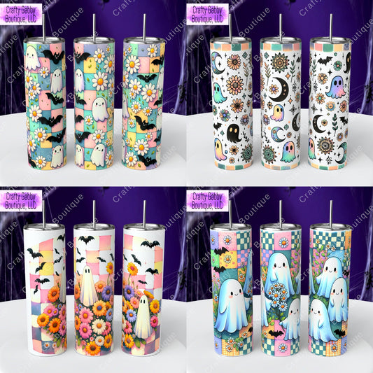 Retro Ghosts 20oz Tumbler Designs