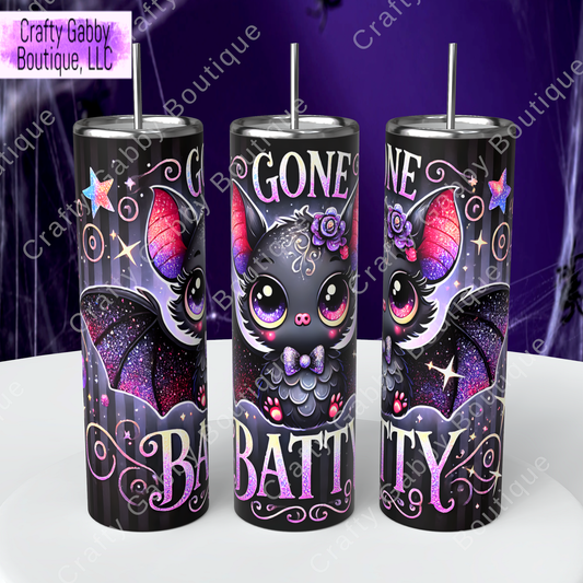 Gone Batty 20oz Tumbler Design