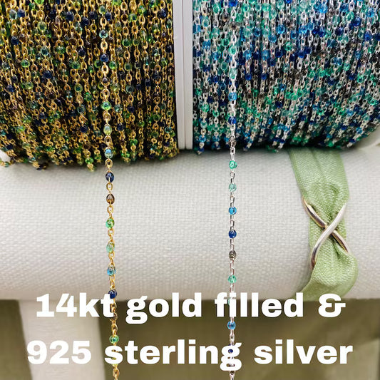 Ocean Premium Transparent Colors Enamel Chain