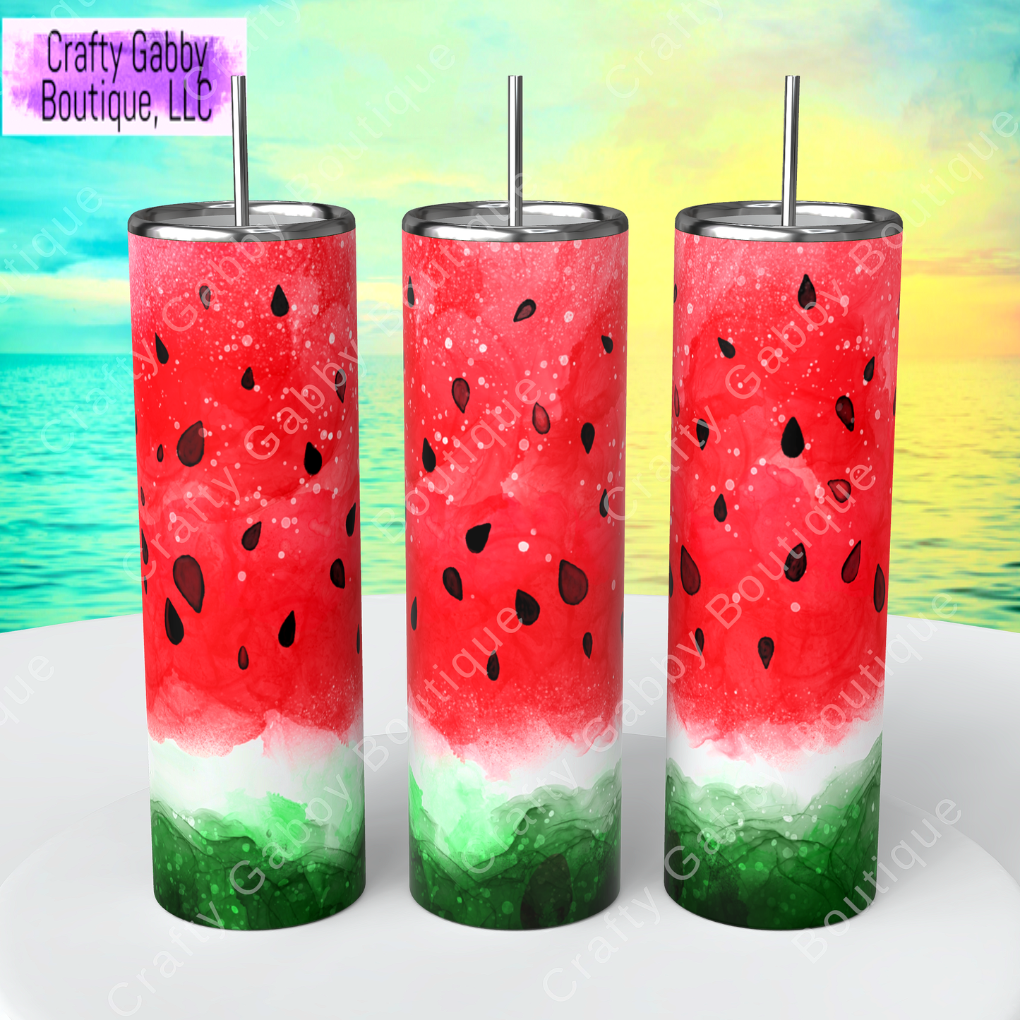 Watermelon, 20oz Skinny Tumbler