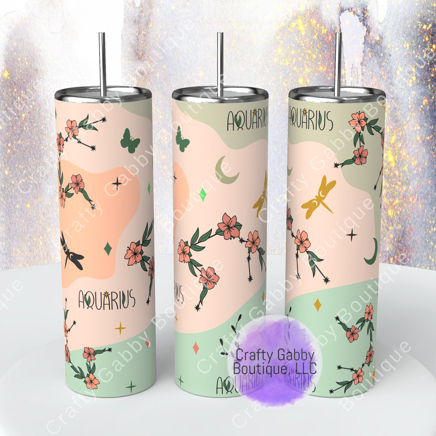 Simple Astrology Constellation Designs, 20oz Skinny Tumbler