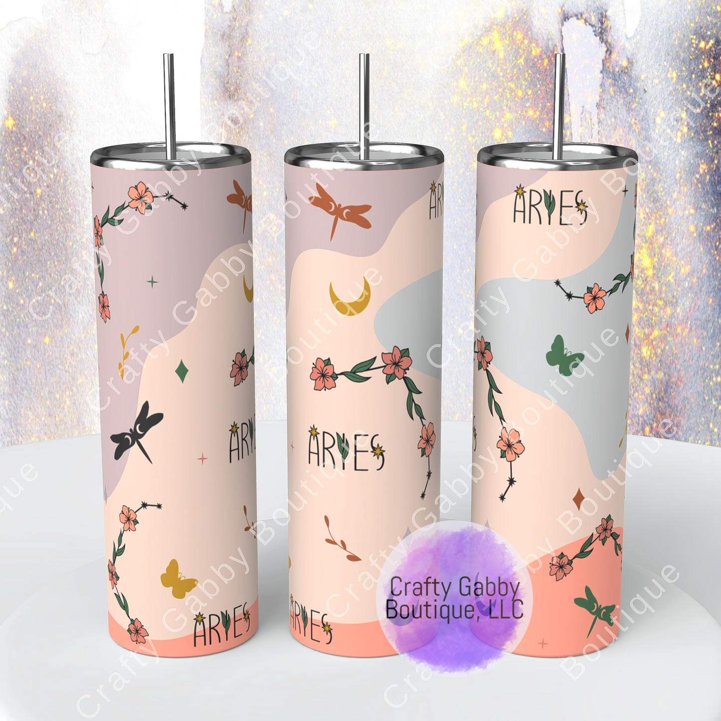 Simple Astrology Constellation Designs, 20oz Skinny Tumbler