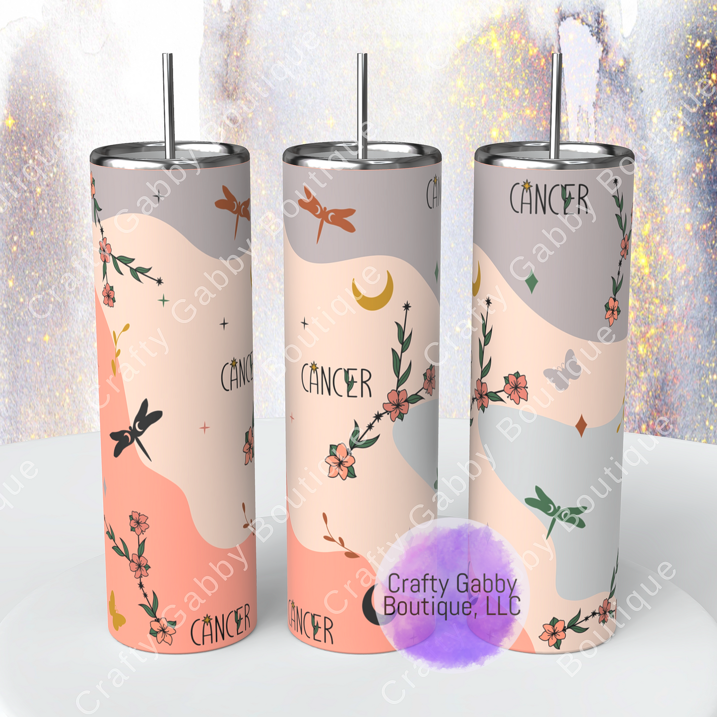 Simple Astrology Constellation Designs, 20oz Skinny Tumbler