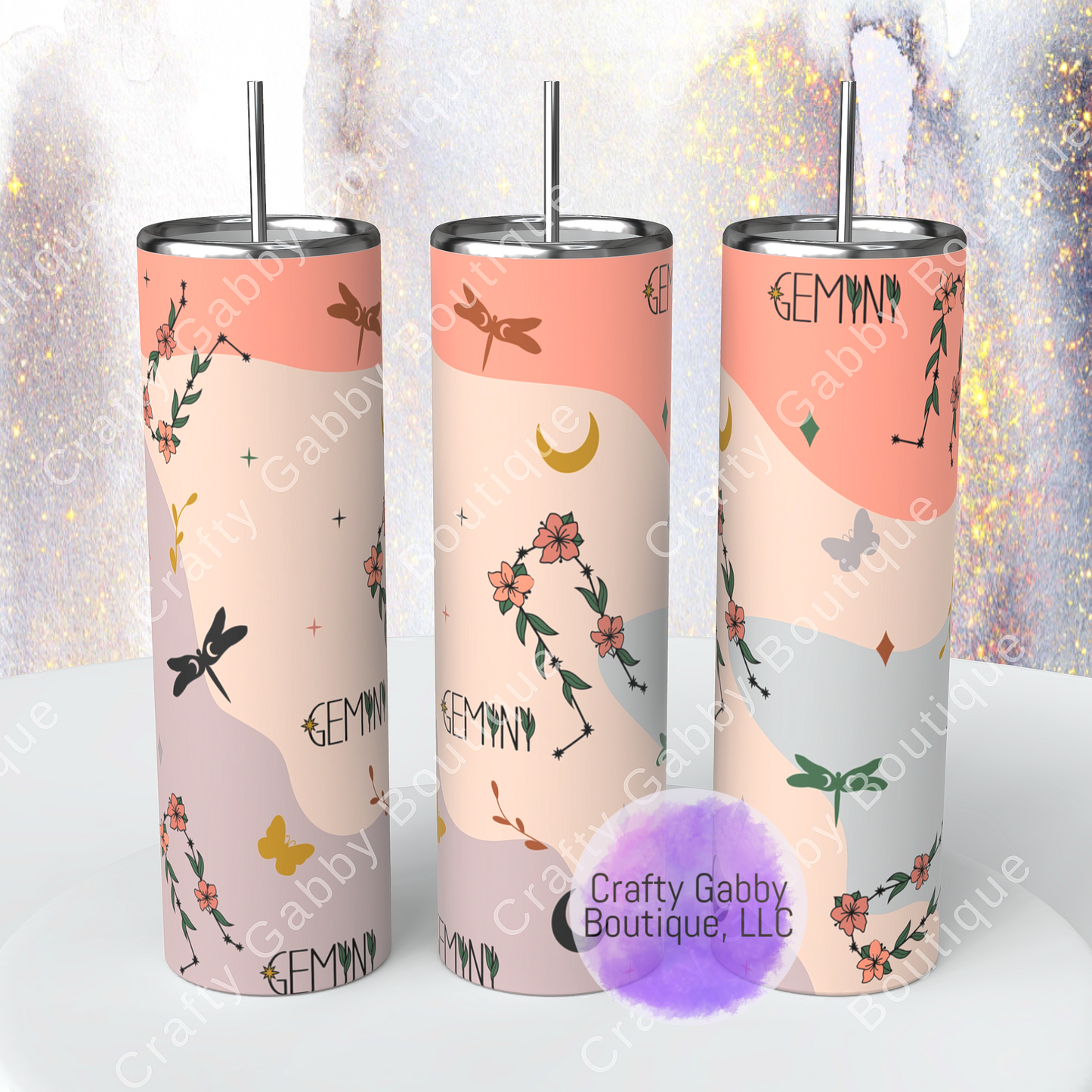 Simple Astrology Constellation Designs, 20oz Skinny Tumbler