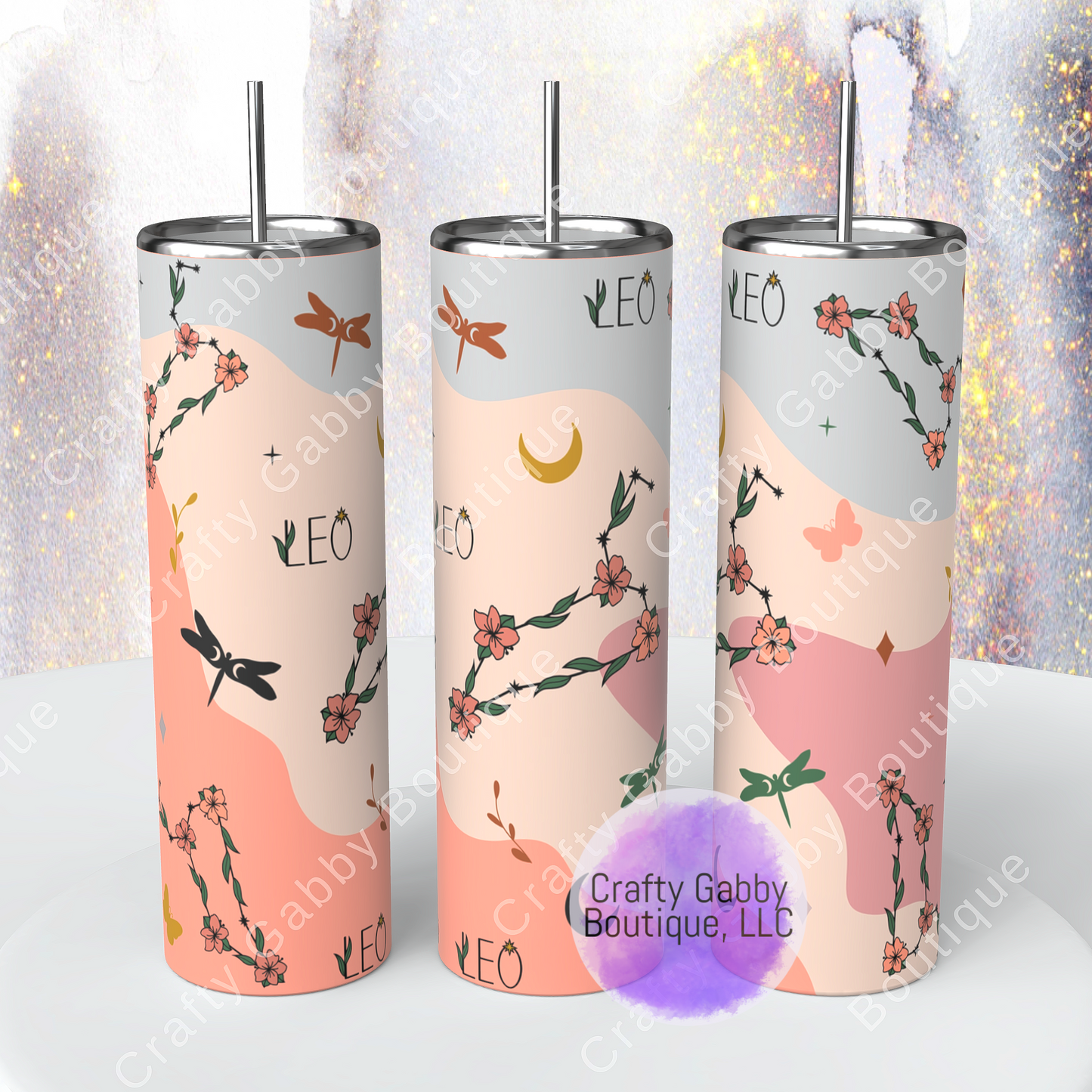 Simple Astrology Constellation Designs, 20oz Skinny Tumbler