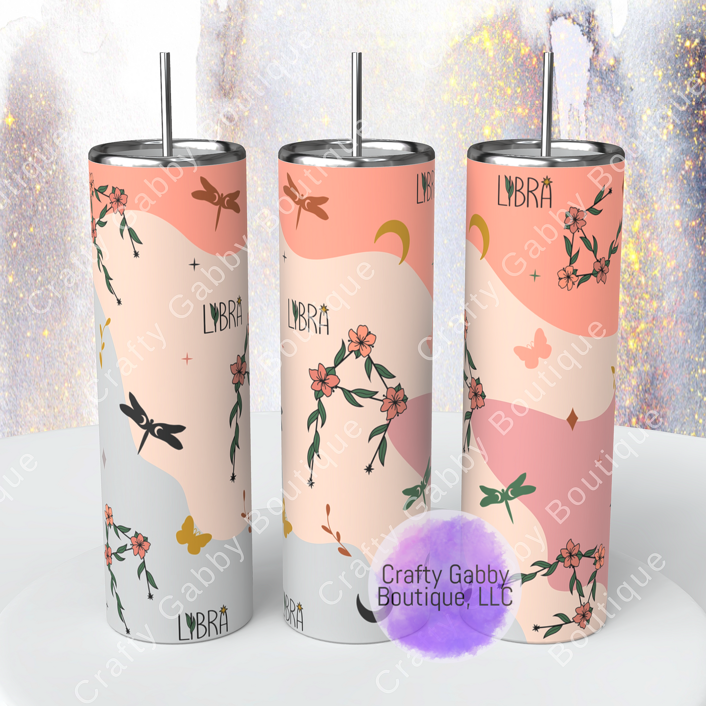 Simple Astrology Constellation Designs, 20oz Skinny Tumbler