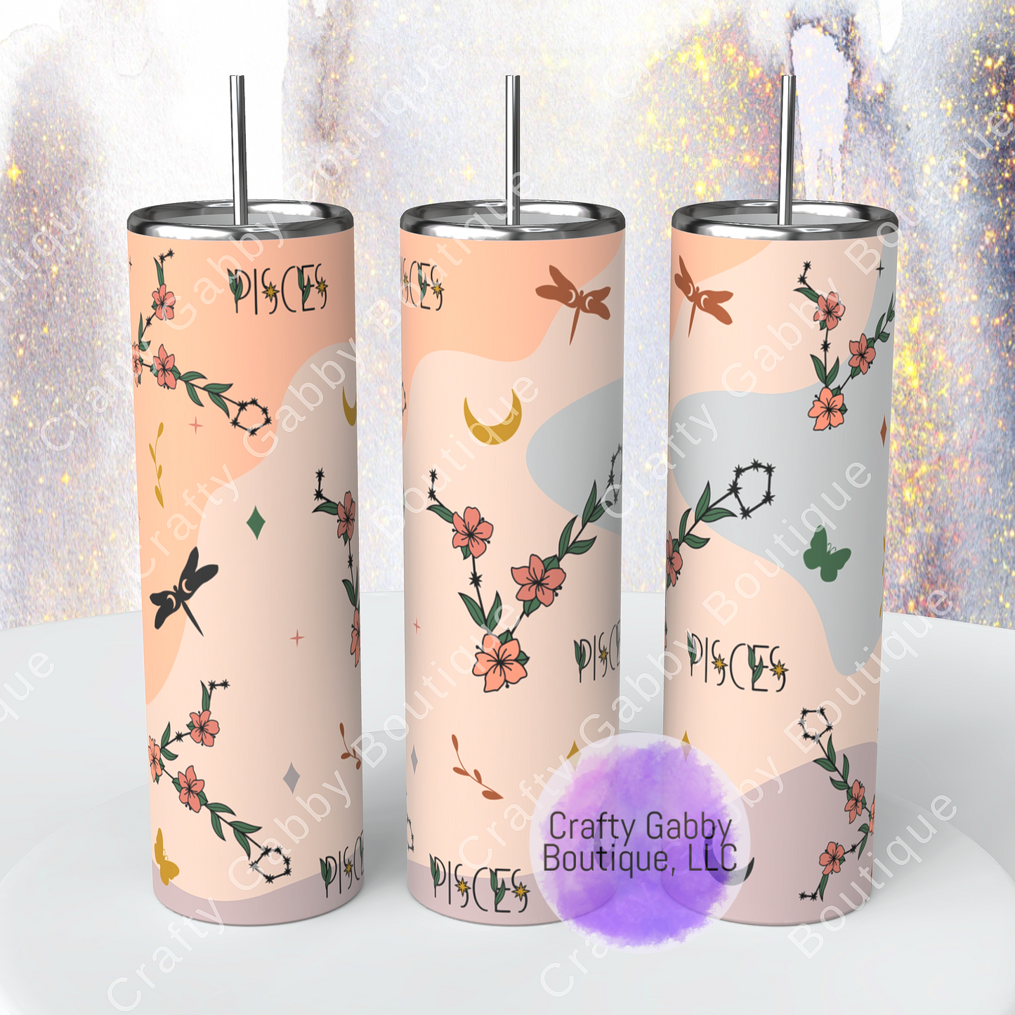 Simple Astrology Constellation Designs, 20oz Skinny Tumbler