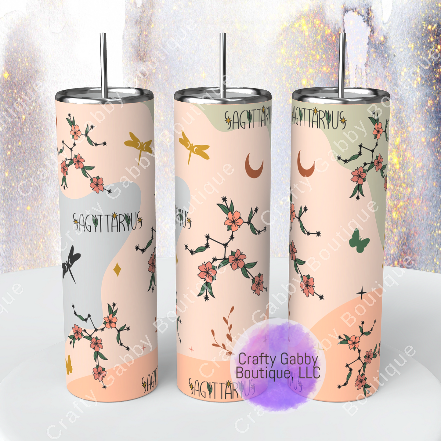 Simple Astrology Constellation Designs, 20oz Skinny Tumbler