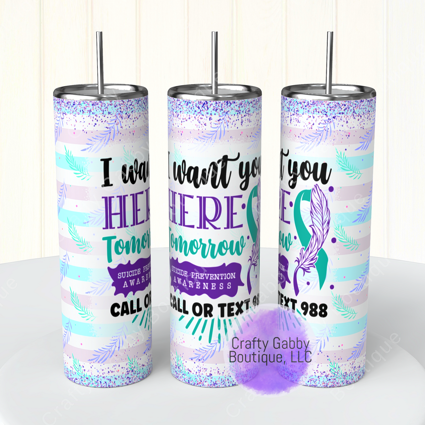 Suicide Awareness, 20oz Skinny Tumbler