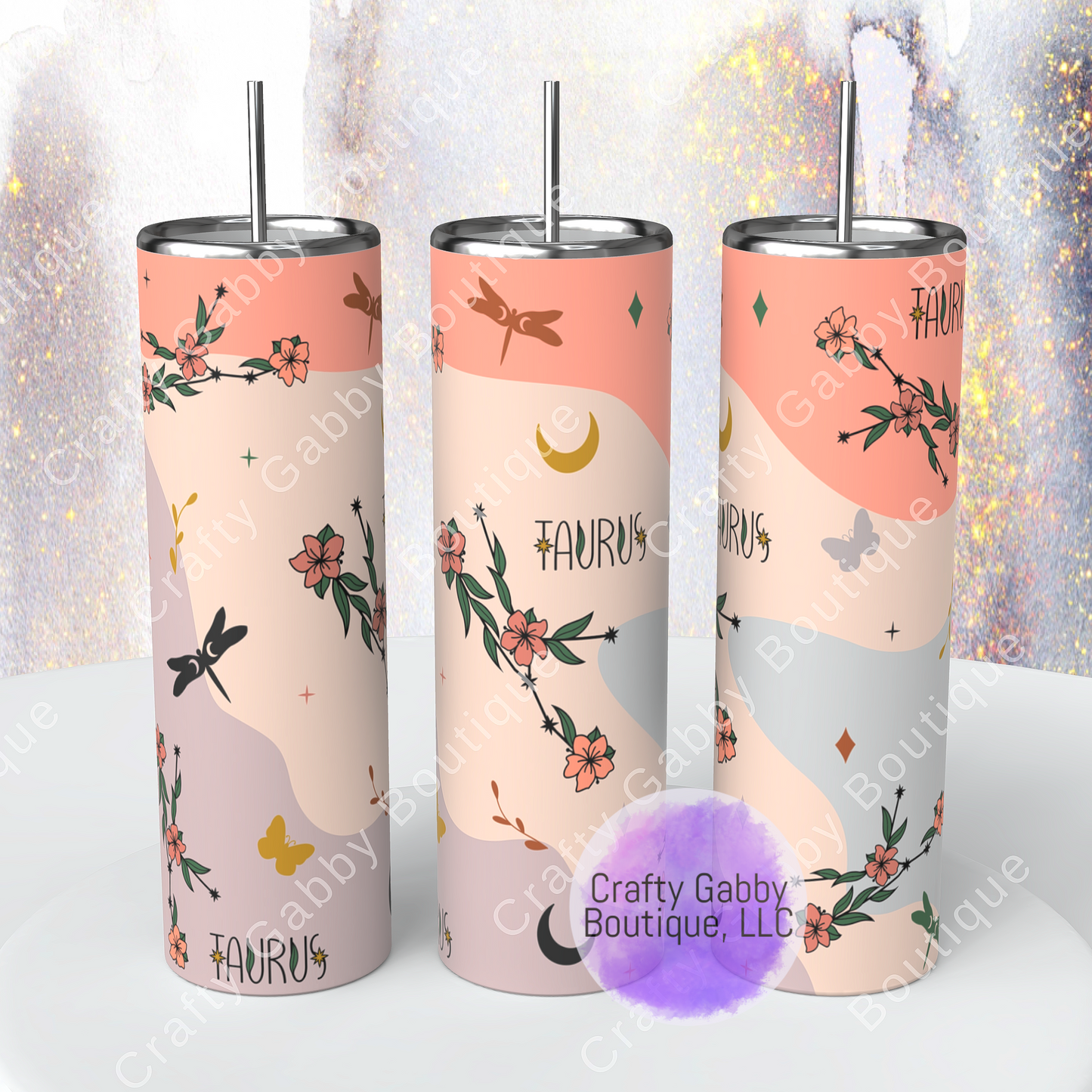 Simple Astrology Constellation Designs, 20oz Skinny Tumbler