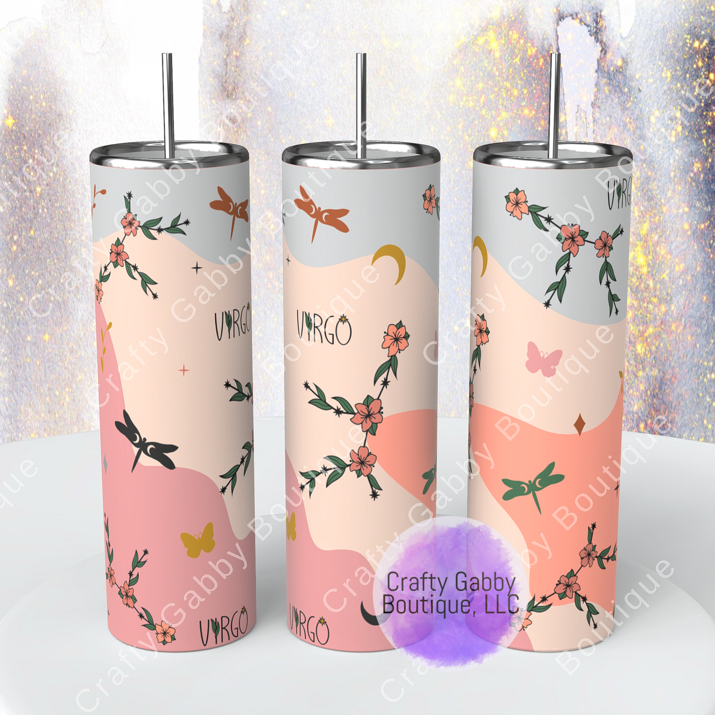 Simple Astrology Constellation Designs, 20oz Skinny Tumbler