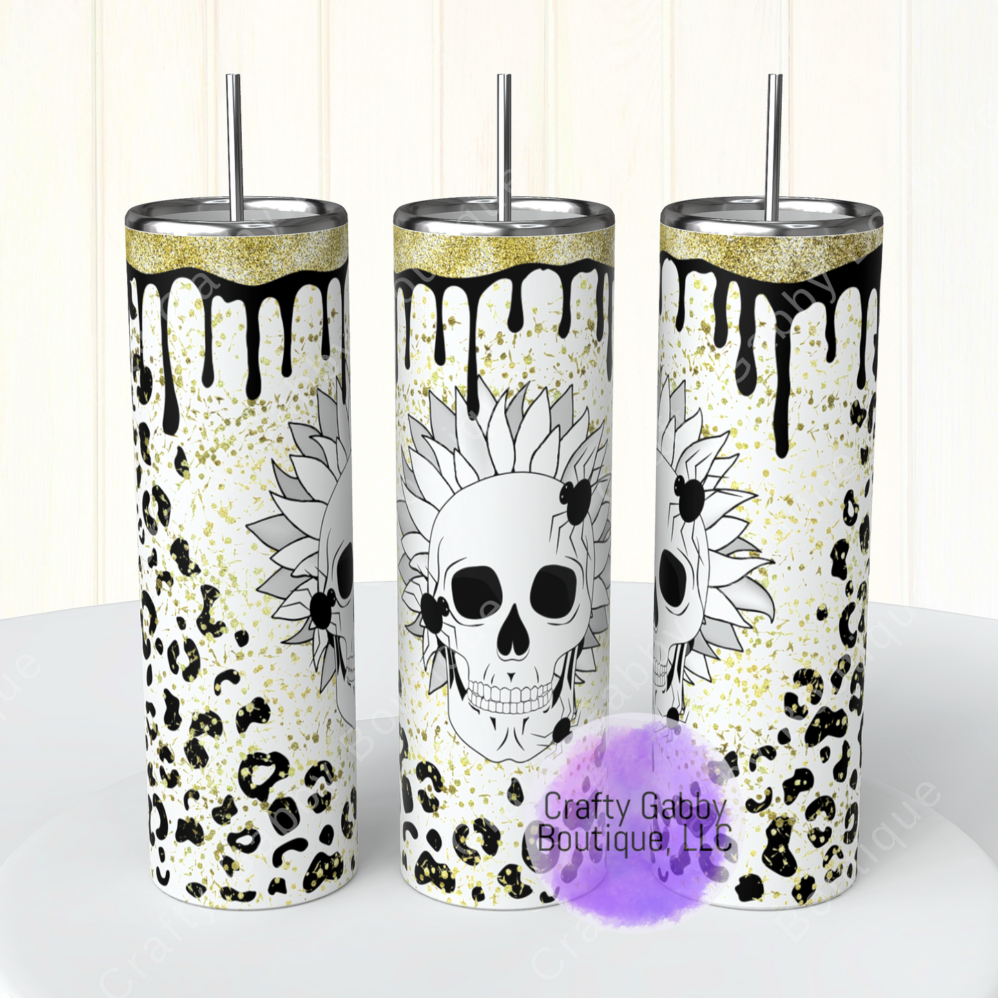 Skull & Spider, 20oz Skinny Tumbler