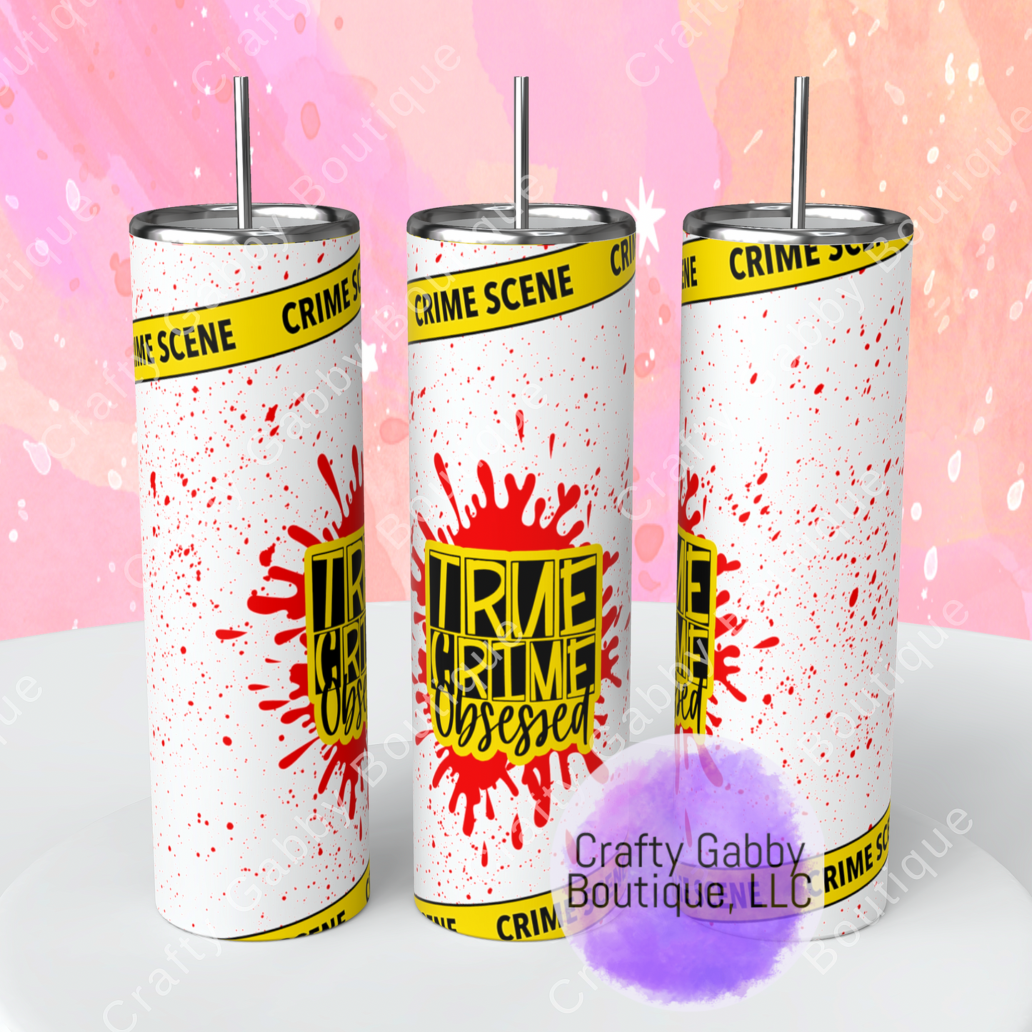 Crime Scene, 20oz Skinny Tumbler